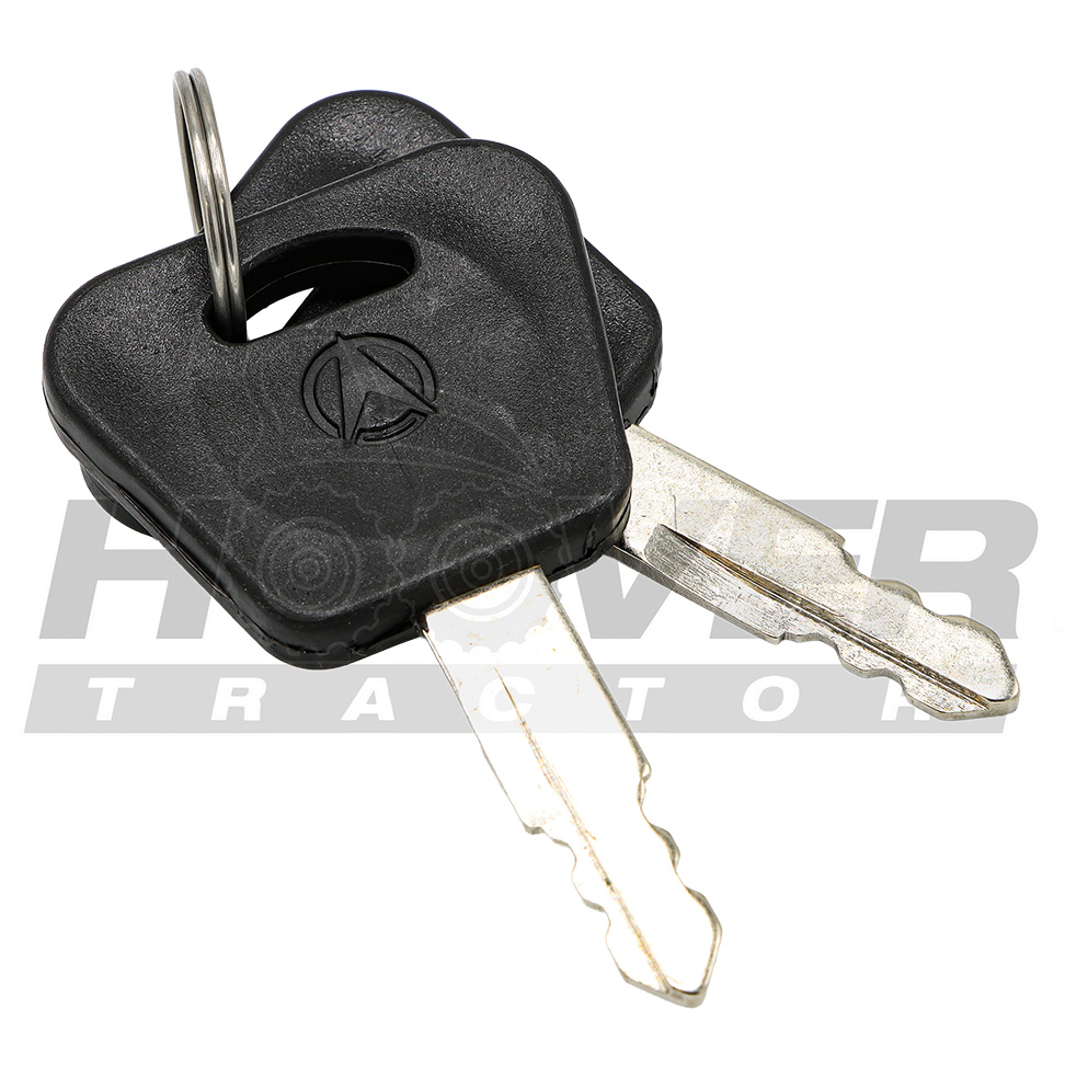 Kioti Ignition Keys, Trapezoid Handle, Set of 2, Double Cut Blade